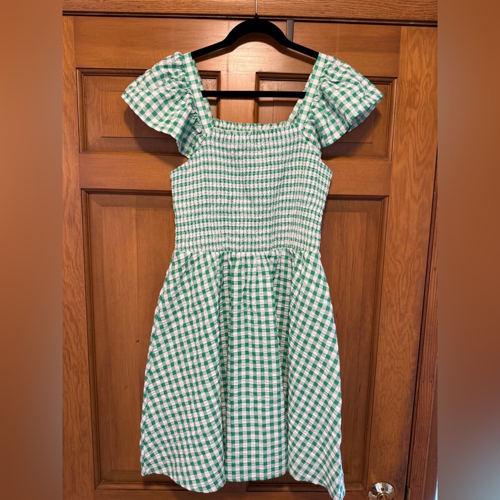 Medium Tall* Old Navy Green and White Smocked Sundress New Without Tags